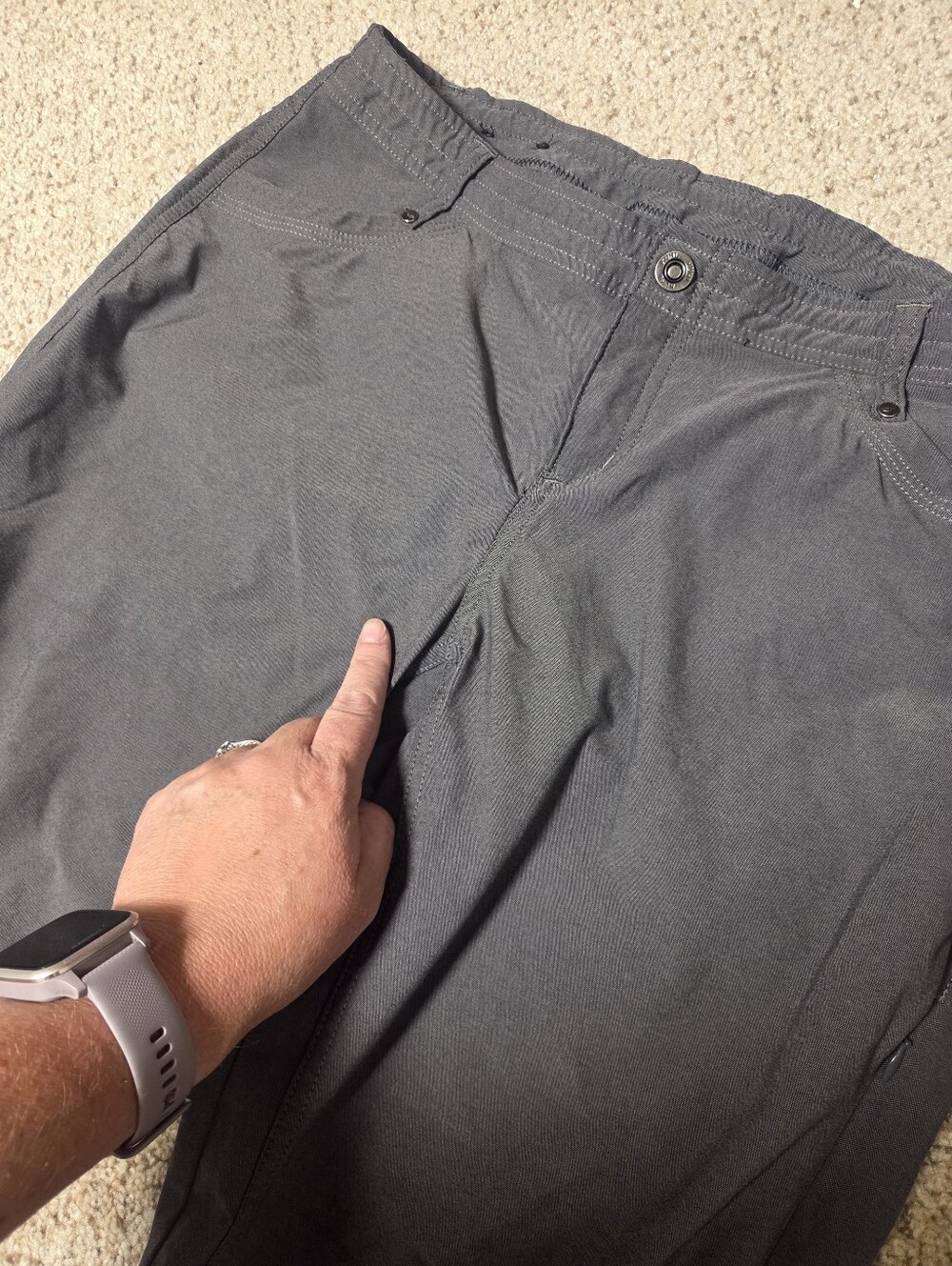 Kuhl Trekr Pant Hiking Charcoal Gray Style 6235 Women's 14 Gorpcore Trek Camp - Picture 4 of 11